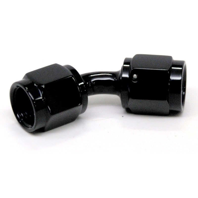 NyTrex AN Fitting 173107; AN to AN Coupler Black -04AN Female 45 deg. -04AN Female 