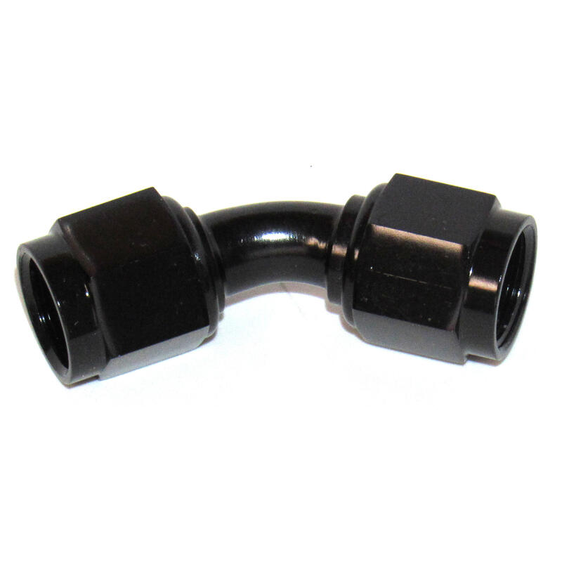 NyTrex AN Fitting 173109; AN to AN Coupler Black -06AN Female 45 deg. -06AN Female 