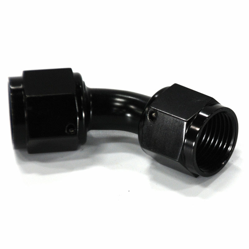 NyTrex AN Fitting 173111; AN to AN Coupler Black -08AN Female 45 deg. -08AN Female 