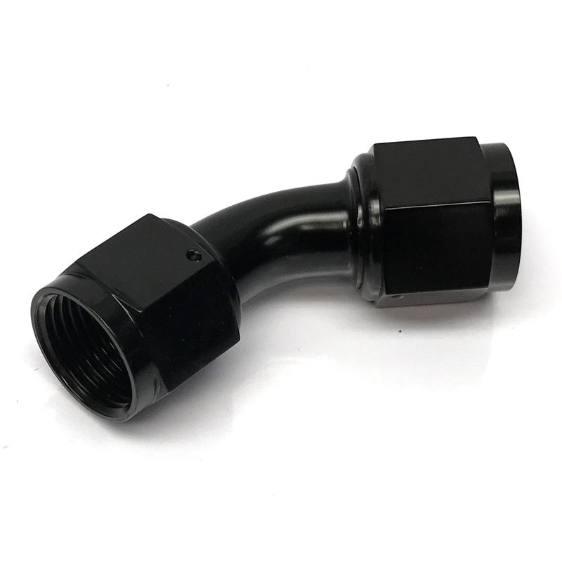 Photo for NyTrex AN Fitting 173113; AN to AN Coupler Black -10AN Female 45 deg. -10AN Female