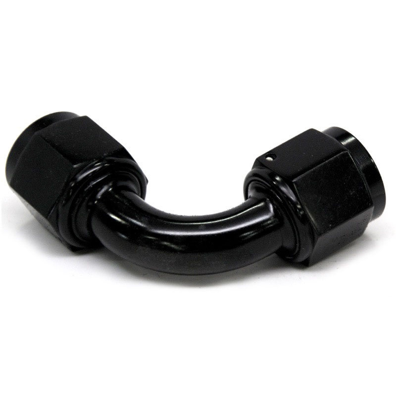 NyTrex AN Fitting 173121; AN to AN Coupler Black -08AN Female 90 deg. -08AN Female 