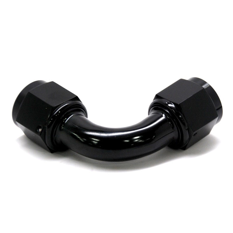 NyTrex AN Fitting 173123; AN to AN Coupler Black -10AN Female 90 deg. -10AN Female 