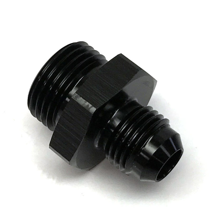 NyTrex AN Fitting 173191; AN to ORB Adapter Black -06AN Male Straight -08AN ORB Male 