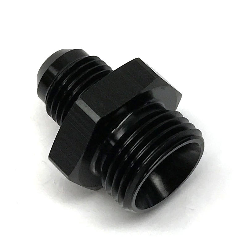 NyTrex AN Fitting 173191; AN to ORB Adapter Black -06AN Male Straight -08AN ORB Male 