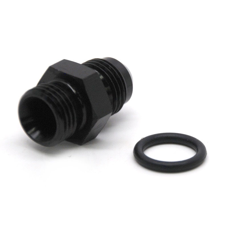 NyTrex AN Fitting 173195; AN to ORB Adapter Black -08AN Male Straight -06AN ORB Male 