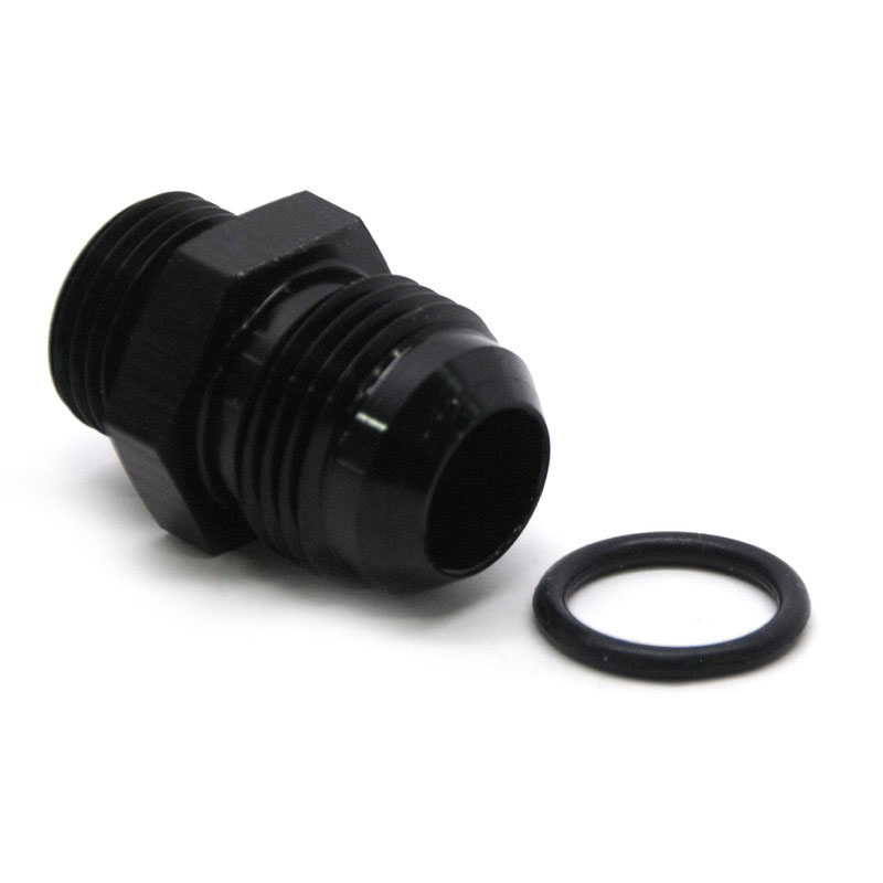 NyTrex AN Fitting 173201; AN to ORB Adapter Black -10AN Male Straight -08AN ORB Male 