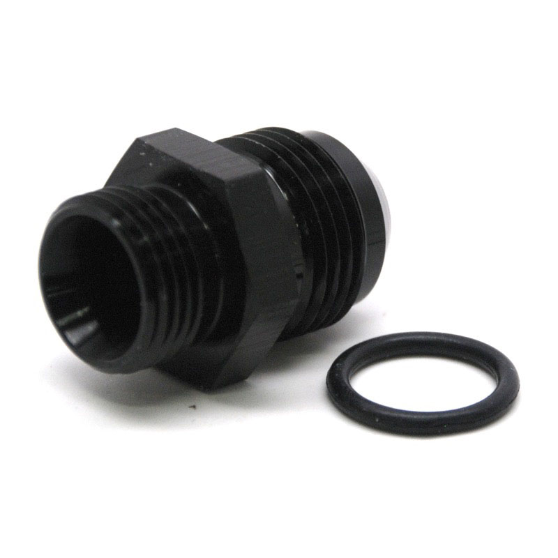 NyTrex AN Fitting 173201; AN to ORB Adapter Black -10AN Male Straight -08AN ORB Male 