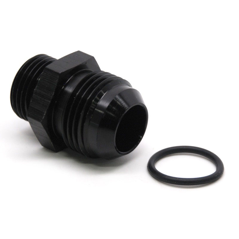 NyTrex AN Fitting 173207; AN to ORB Adapter Black -12AN Male Straight -10AN ORB Male 