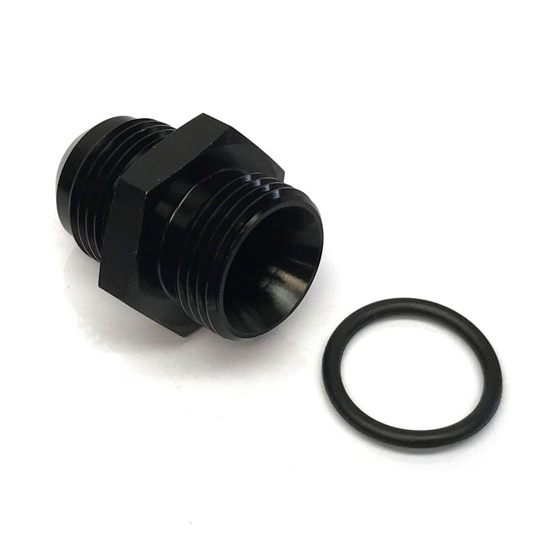NyTrex AN Fitting 173209; AN to ORB Adapter Black -12AN Male Straight -12 ORB Male 