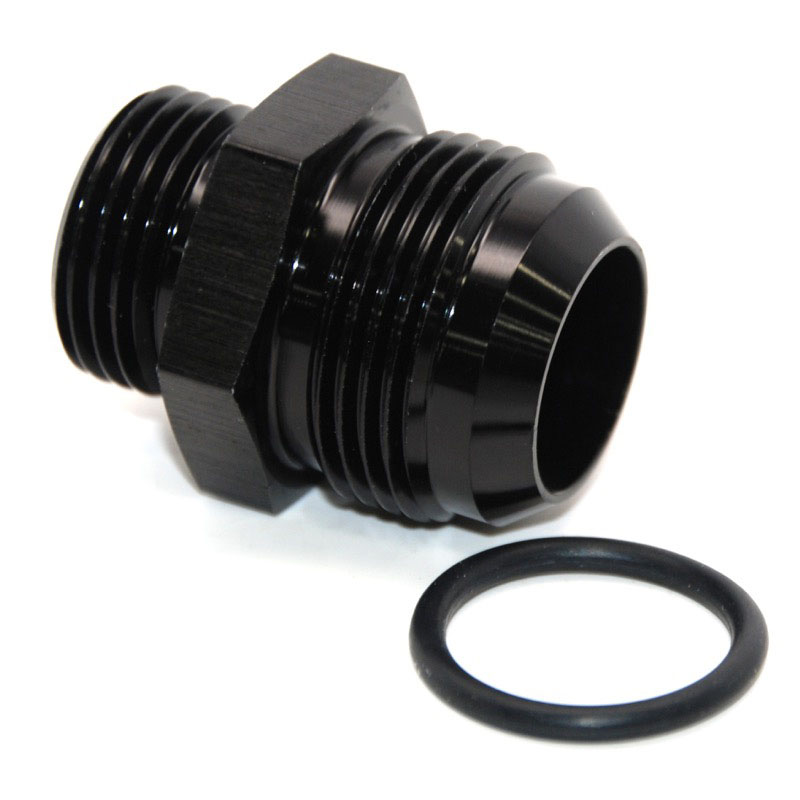 NyTrex AN Fitting 173211; AN to ORB Adapter Black -16AN Male Straight -12 ORB Male 