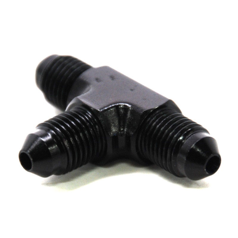 NyTrex AN Fitting 173215; AN to AN Tee Black -03AN Male Tee -03AN Male -03AN Male 