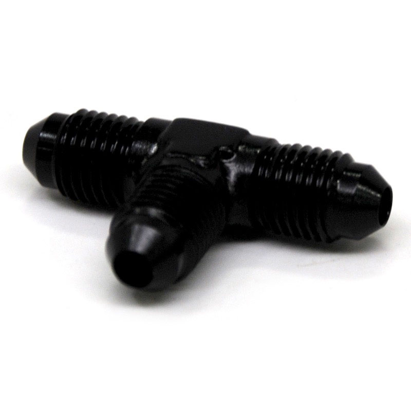 NyTrex AN Fitting 173217; AN to AN Tee Black -04AN Male Tee -04AN Male -04AN Male 