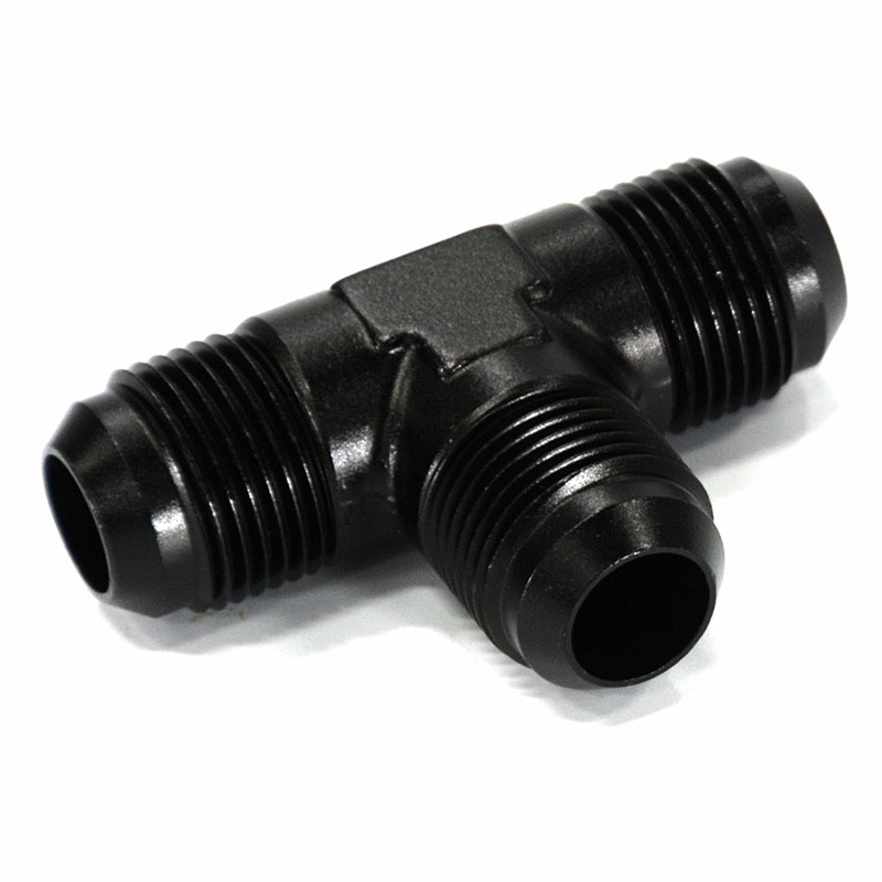 NyTrex AN Fitting 173225; AN to AN Tee Black -12AN Male Tee -12AN Male -12AN Male 