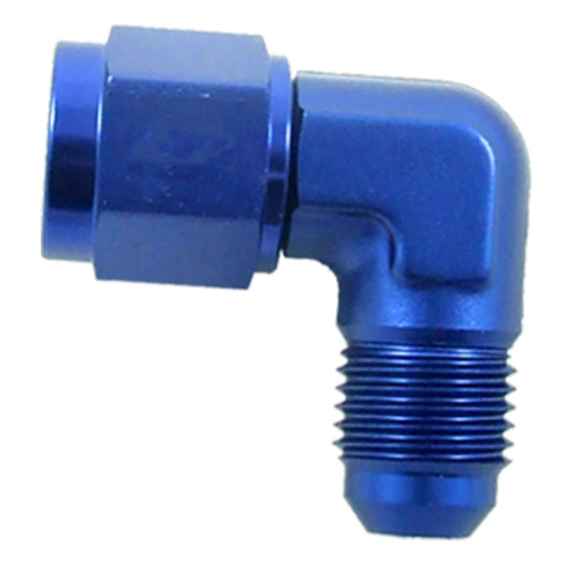 NyTrex AN Fitting 173274; AN to AN Coupler Blue -08AN Female 90 deg. -08AN Male 