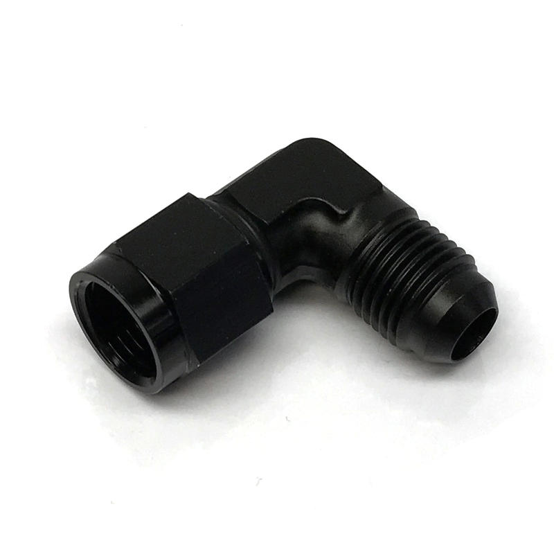 Photo for NyTrex AN Fitting 173277; AN to AN Coupler Black -10AN Female 90 deg. -10AN Male