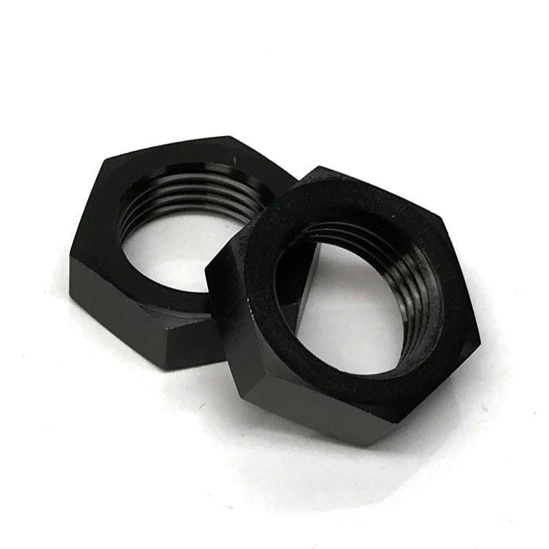 NyTrex AN Fitting Nut 173347; Bulkhead Nut Black -08AN Female Straight 