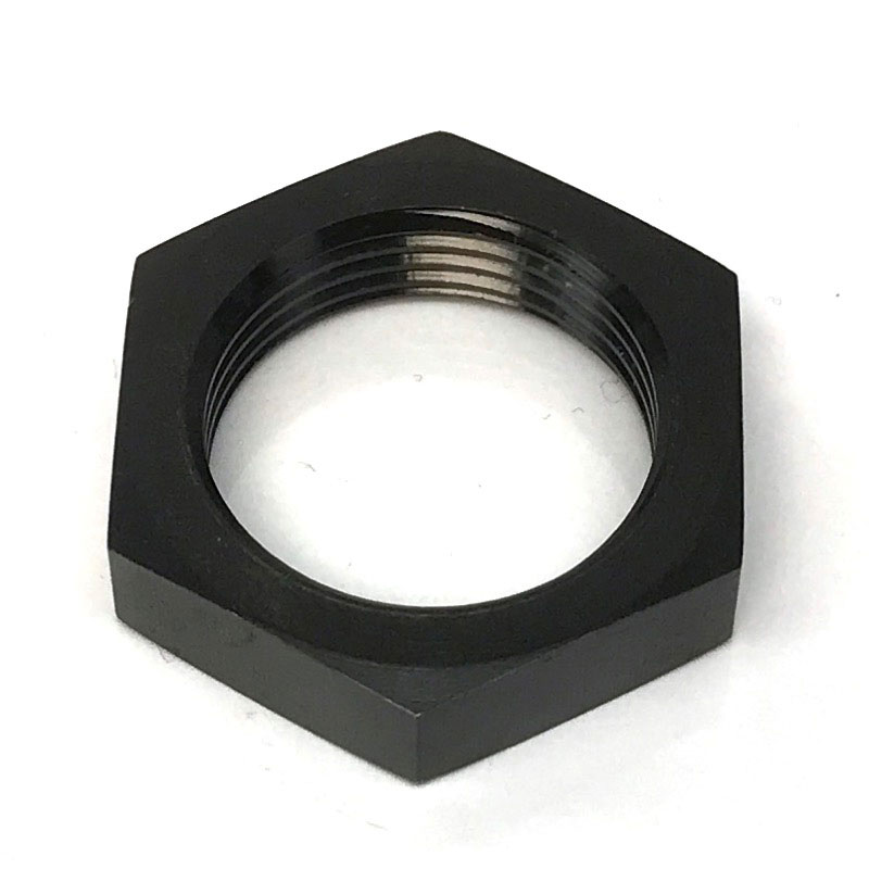 NyTrex AN Fitting Nut 173353; Bulkhead Nut Black Anodized -16AN Female Straight 