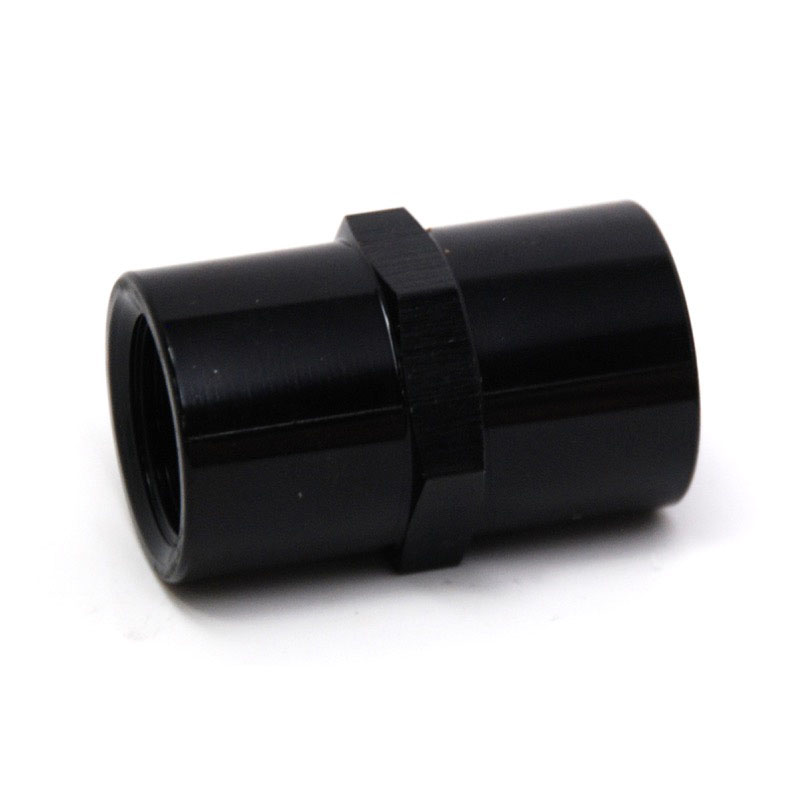 NyTrex Pipe Fitting 173371; NPT to NPT Coupler Black Anodized 3/8 in. NPT Female Straight 3/8 in. NPT Female 
