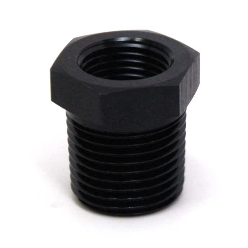 NyTrex Pipe Fitting 173397; NPT to NPT Reducer Bushing Black Anodized 1/2 in. NPT Male Straight 3/8 in. NPT Female 