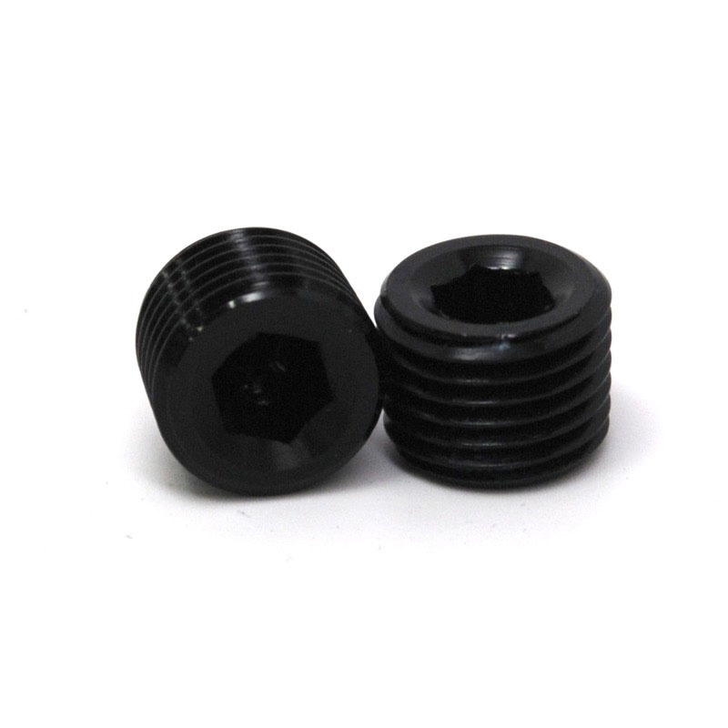 NyTrex Pipe Fitting 173405; NPT Plug Black 1/4 in. NPT Male Straight Allen 