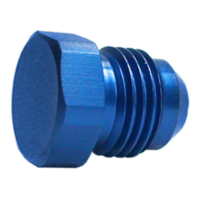 Photo for NyTrex AN Fitting 173428; AN Flare Plug Blue -04AN Male Straight Hex Head