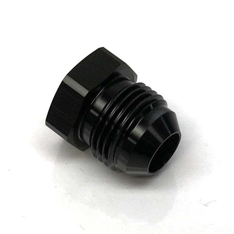 NyTrex AN Fitting 173433; AN Flare Plug Black -08AN Male Straight Hex Head 