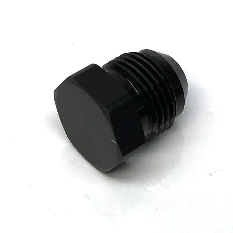 NyTrex AN Fitting 173433; AN Flare Plug Black -08AN Male Straight Hex Head 