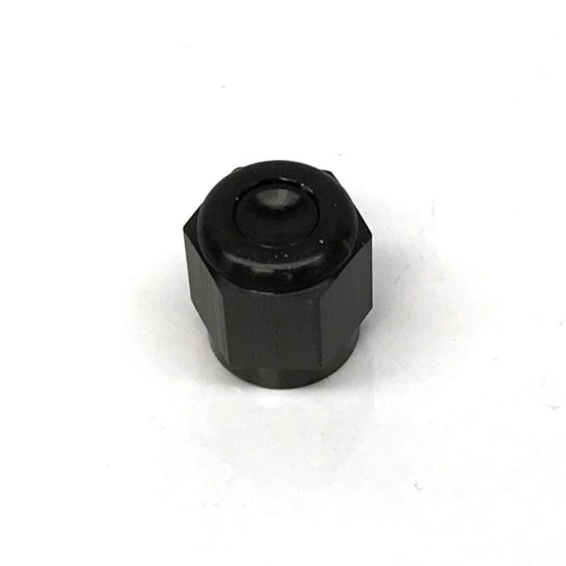 NyTrex AN Fitting 173441; AN Flare Cap Black -04AN Female Straight Hex Head 