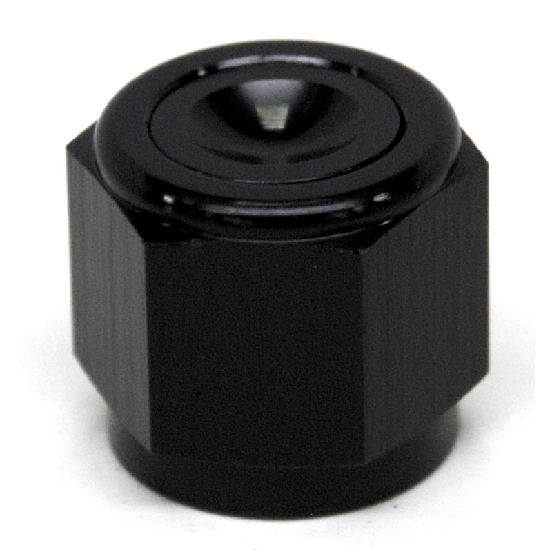 NyTrex AN Fitting 173445; AN Flare Cap Black -08AN Female Straight Hex Head 