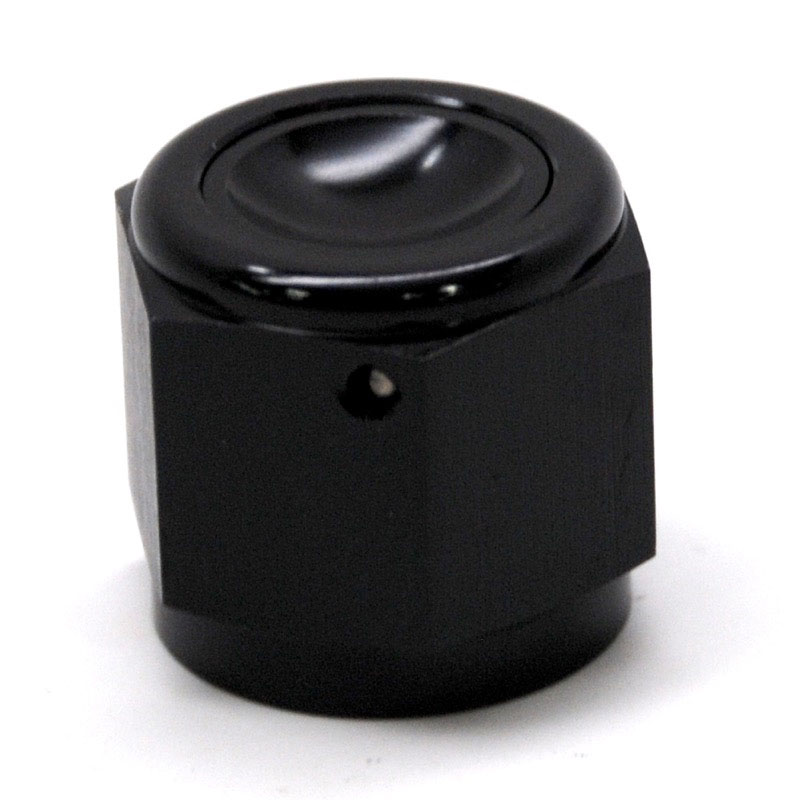 NyTrex AN Fitting 173447; AN Flare Cap Black -10AN Female Straight Hex Head 