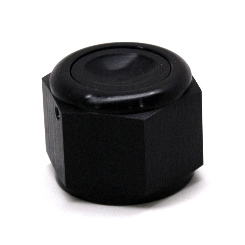 NyTrex AN Fitting 173449; AN Flare Cap Black -12AN Female Straight Hex Head 