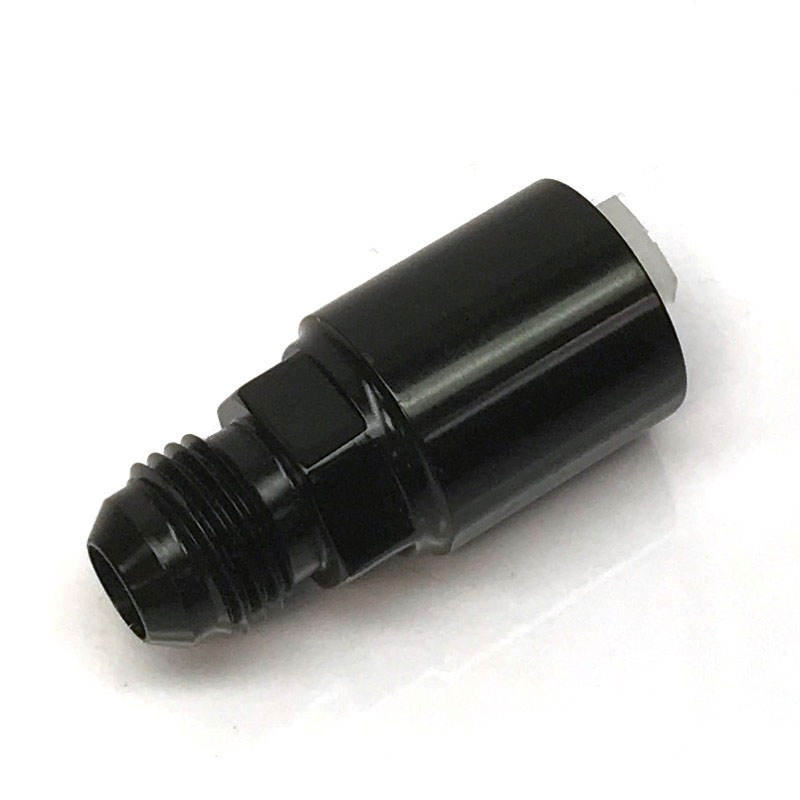 NyTrex AN Fitting 173507; AN to Quick Connect Adapter Black -06AN Male Straight 5/16 in. SAE Female 