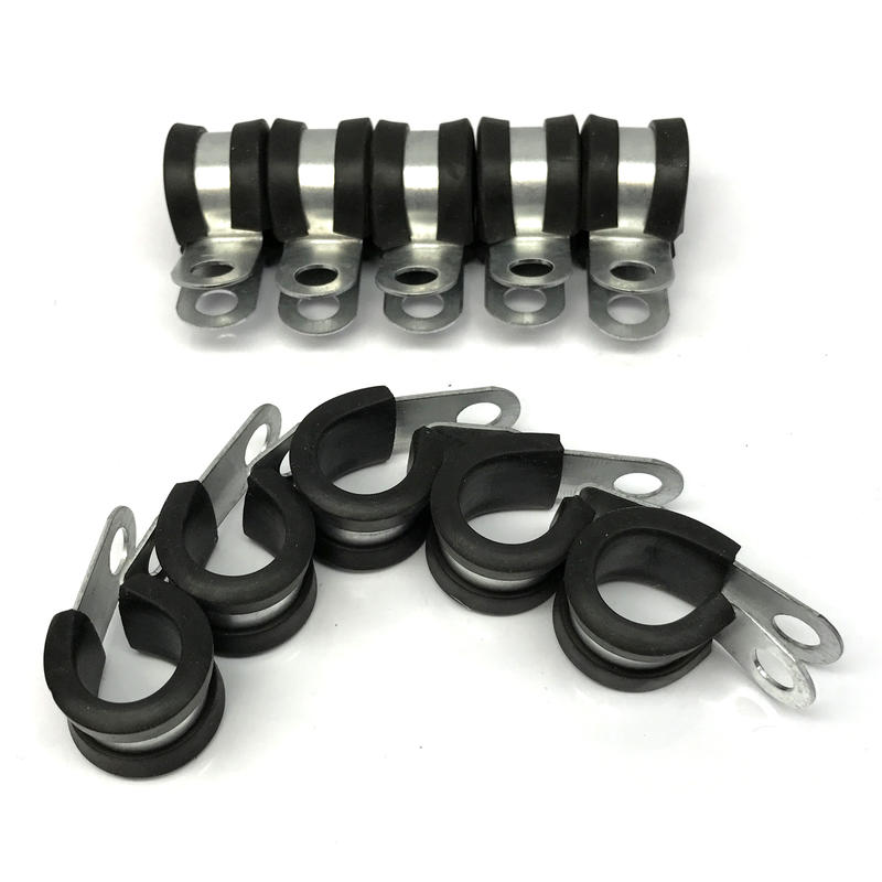 NyTrex Line Clamp 173900; Cushioned Line Clamp 1 -04AN Natural, Black Stainless Steel, Rubber 