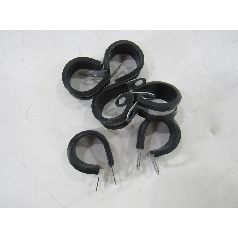NyTrex Line Clamp 173903; Cushioned Line Clamp 1 -10AN Natural, Black Stainless Steel, Rubber 