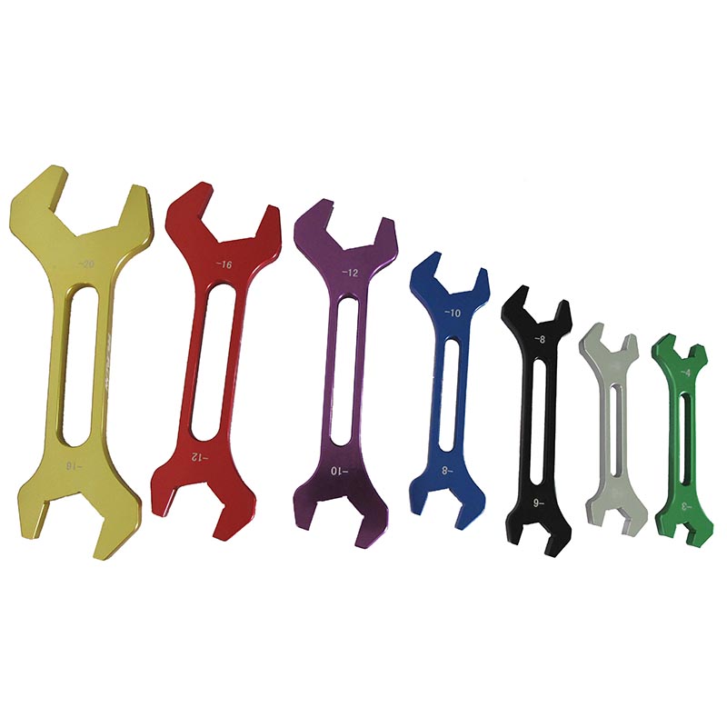 NyTrex AN Wrench 180100; Double Open End Anodized Aluminum -03/-04, -04/06, -06/-08, -08/-10, -10/-12, -12/-16, -16/-20AN 