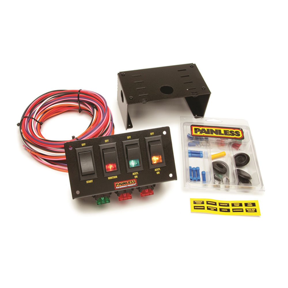 Photo for Painless Wiring Multi Purpose Switch Panel Kit 50301; Yes 4 Switch Toggle 
