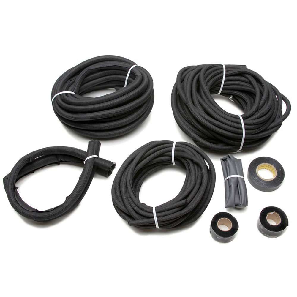 Photo for Painless Wiring Wire Conduit 70971; ClassicBraid Black 1/8, 1/4, 1/2, 3/4, 1.000 in. 23 ft. (1/8 in.), 50 ft. (1/4 in.), 2 ft. (3/8 in.), 12 ft. (1/2 in.), 3 ft. (3/4 in.), 8 ft. (1.000 in.)
