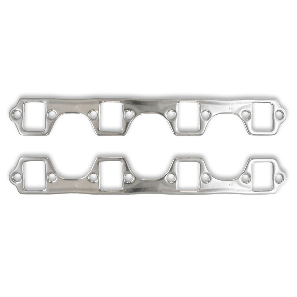 Patriot Exhaust Header Gaskets 66014; Percy's Seal 4 Good Rectangular 1.625 in. 1.250 in. Multi Layer Dead Soft Aluminum for Ford 289 to 351W 