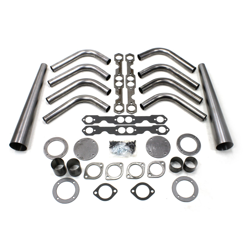 Photo for Patriot Exhaust Exhaust Header H8001; Weld Up Kit 1.625 in. 3.500 in. Lakester Style 16 Gauge Natural Mild Steel for Chevy 262 to 400
