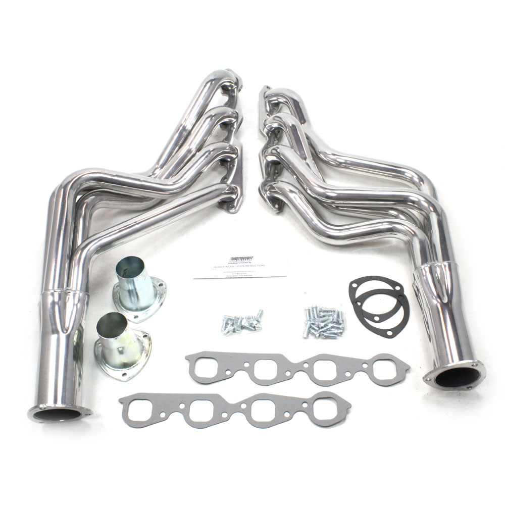 Photo for Patriot Exhaust Exhaust Header H8024-1; 1.875 in. 3.500 in. Long Tube 16 Gauge Ceramic Coated Mild Steel for Chevy Cars 396 to 454