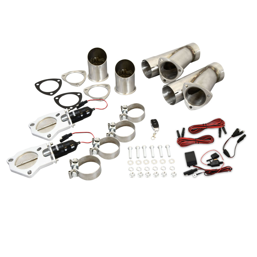 Patriot Exhaust Exhaust Cutout PEC300K; Electric Electrical 3.000 in. Natural Stainless Steel, Aluminum 