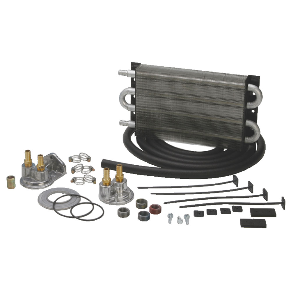 Photo for Perma-Cool Engine Oil Cooler Kit 10195; remote kit 7.000 in. 4 Pass  Aluminum Tube and Fin 