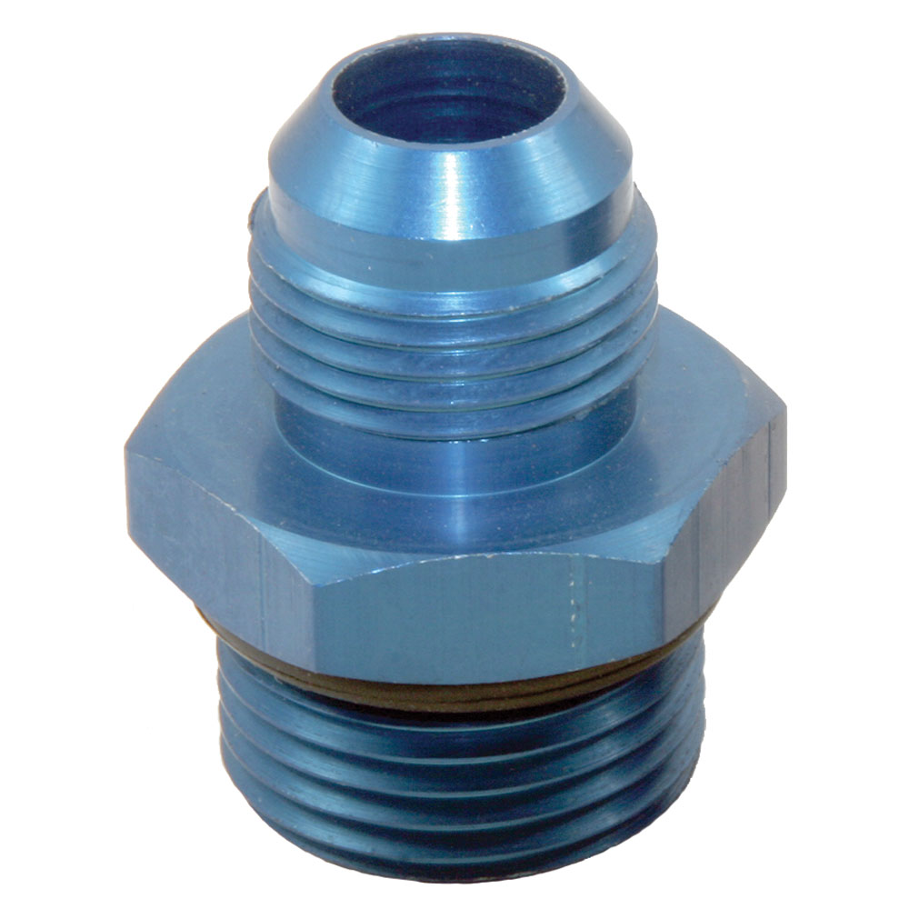Perma-Cool AN Fitting 15320; AN Adapter AN to ORB Adapter Blue -10AN Male Straight -12AN Male O Ring 
