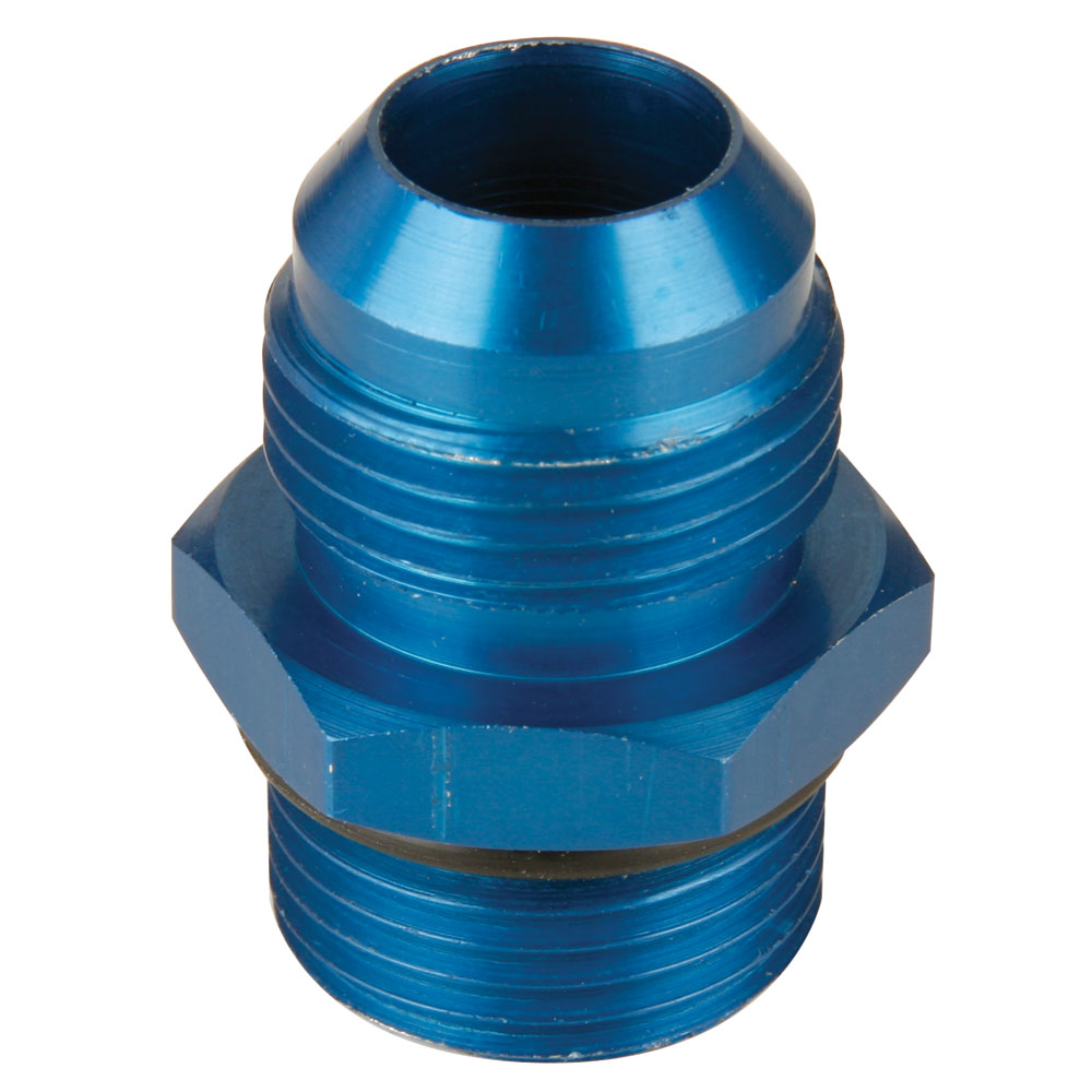 Perma-Cool AN Fitting 15322; AN Adapter AN to ORB Adapter Blue -12AN Male Straight -12AN Male O Ring 