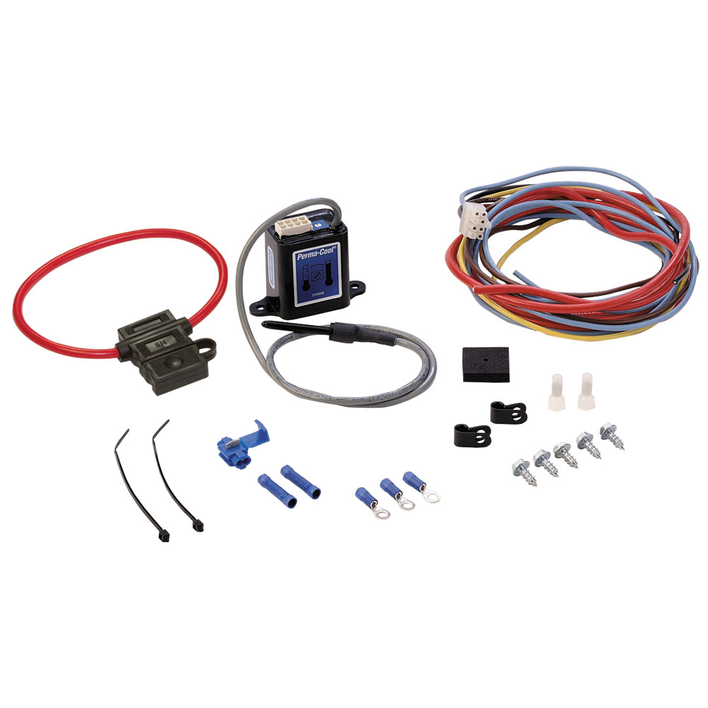 Photo for Perma-Cool Engine Coolant Fan Temperature Switch 18905; Electric Fan Wiring Kit 180 to 210 deg. F Single (dual with extra relay) Radiator Probe 