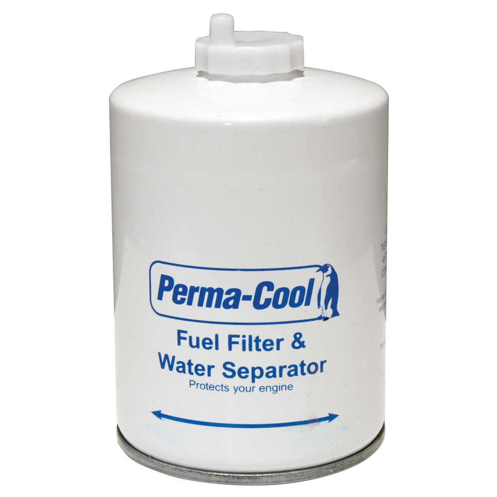 Photo for Perma-Cool Fuel Water Separator Filter 81000; Spin On Filter Biodiesel, gasoline, E85, methanol, ethanol, gasohol 2 Micron White Steel