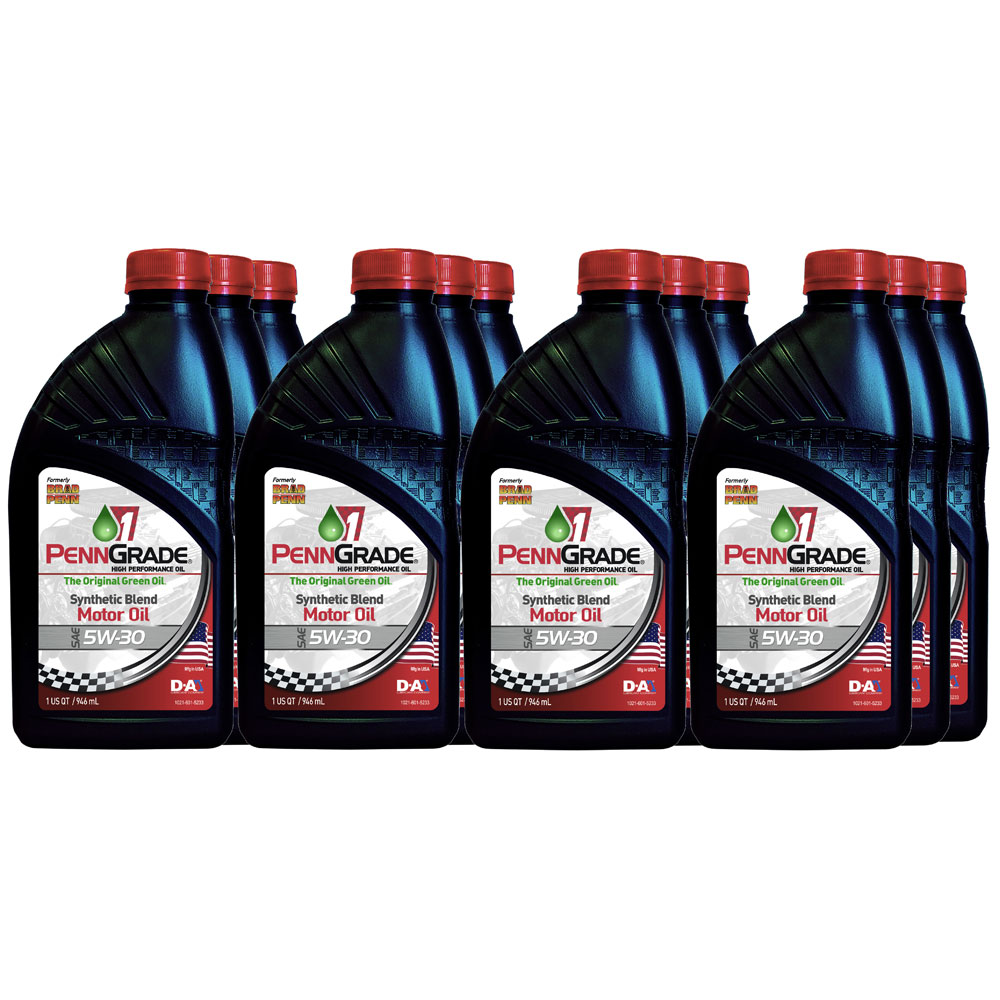 Photo for PennGrade 1 Engine Oil 71096(12-PACK); High Performance Synthetic Blend Oil 5W-30 1 Quart Synthetic 