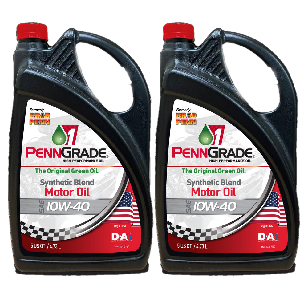 Photo for PennGrade 1 Engine Oil 71440(2-PACK); High Performance Synthetic Blend Oil 10W-40 5 Quart Synthetic 