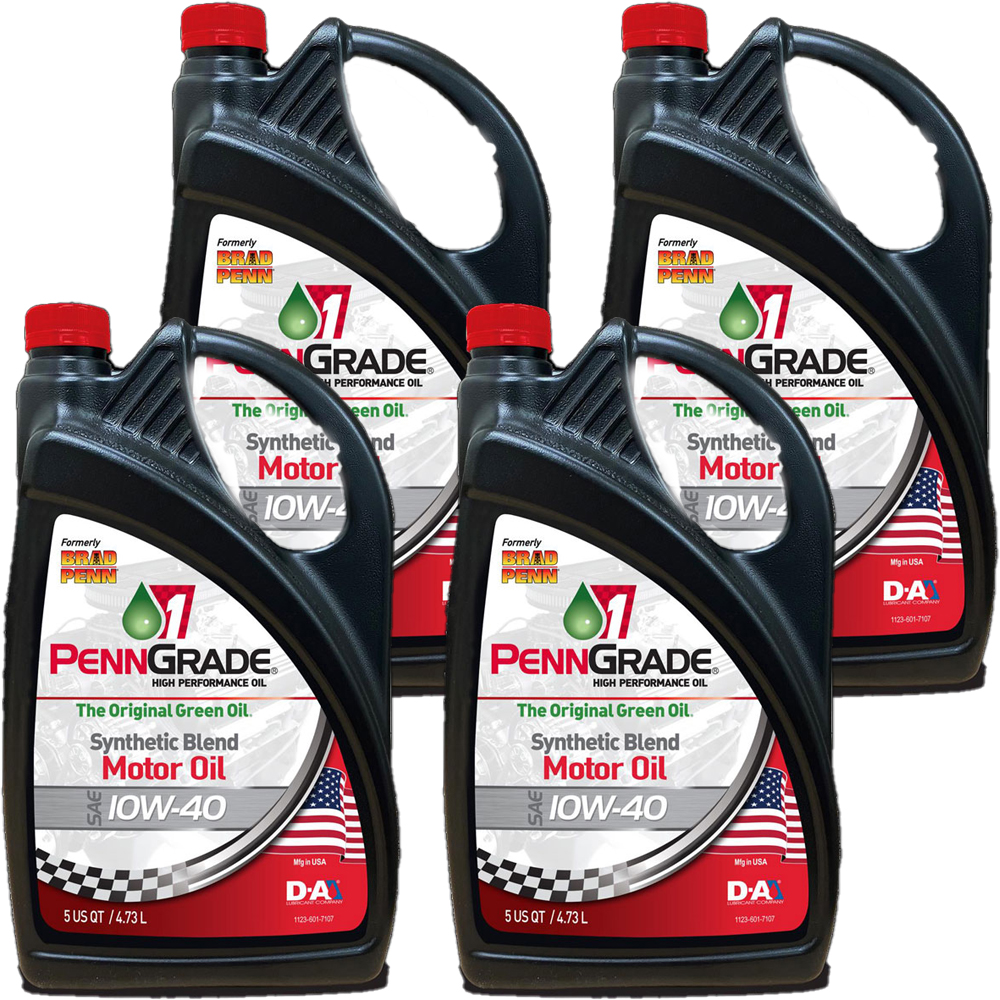 Photo for PennGrade 1 Engine Oil 71440(4-PACK); High Performance Synthetic Blend Oil 10W-40 5 Quart Synthetic 