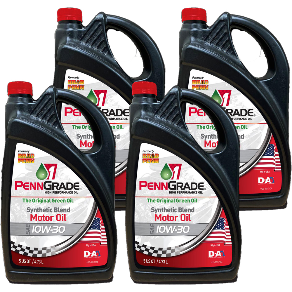 Photo for PennGrade 1 Engine Oil 71500(4-PACK); High Performance Synthetic Blend Oil 10W-30 5 Quart Synthetic 